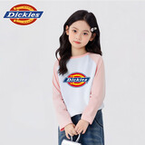 Dickies童装儿童长袖T恤小童春秋纯棉薄款上衣男童秋季插肩衣服女童秋装