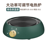 家用小型电陶炉煮茶器一人用不挑锅电磁炉工夫茶烧水炉小型电茶炉花茶小火炖煮摩卡炉多档调温 墨绿色【700W】三档火力保温款