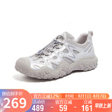 骆驼（CAMEL）经典丑萌鞋女时尚撞色户外休闲鞋 L24S255657A 银/灰 39