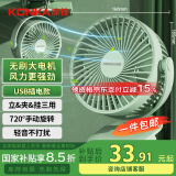 康佳（KONKA）风宝USB小风扇电风扇风扇小型小电扇桌面风扇小台扇 办公室宿舍床头学生扇载壁挂迷你户外台夹扇