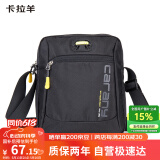 卡拉羊休闲运动包单肩包斜挎包男士帆布包超轻竖款潮流胸包CX4007黑色