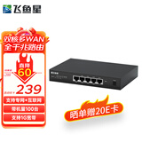 飞鱼星VE3200G 多WAN口全千兆企业级VPN路由器 内置AC防火墙 /带宽叠加/行为管理   带机量120