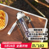 乐扣乐扣（LOCK&LOCK）小水库大容量塑料运动水杯户外冷水壶刻度把手男女杯子1.6L白色