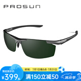 保圣(prosun)男士高清偏光太阳镜航空铝镁运动镜骑行镜PS9011 PS9011 C11 镜框砂深枪/镜片绿片