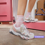 SKECHERS斯凯奇怪兽甜心熊猫鞋休闲运动鞋时尚老爹鞋女 99999693/WGPK 白色/灰色/粉红色 36