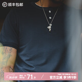 马登工装美式肌肉cleanfit重磅亨利衫纯棉老钱风阿美咔叽短袖T恤男夏 藏青色 L （175/96A）