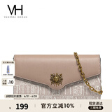 VANESSA HOGAN VH女包太阳神系列贝伦信封包轻奢斜挎包链条包纪念日礼物送女友 浅褐
