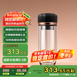 雷德夫（LEIDFOR）G2 玻璃杯 双层耐热玻璃水杯男士高档商务泡茶杯 玫瑰金 280ml