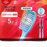 高露洁（Colgate）360°全面口腔清洁成人牙刷×2（软刷清洁舌苔 细菌倍减）