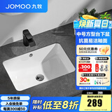 九牧（JOMOO）台下盆陶瓷盆卫生间洗手盆防溅水抗菌易洁单盆面盆家用(不含下水) 【中-方型台下盆】12733