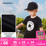 Converse 匡威儿童装男童短袖t恤夏季新款打底大童透气小女孩半袖运动T恤 8642正黑色-（印花）中性 160 /80 【建议身高158-170cm】