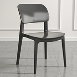 和大人餐椅家用塑料椅子现代简约餐厅饭桌靠背休闲椅北欧洽谈接待餐桌椅 LGF版黑色 加强加厚破损必赔