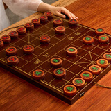 紫湖中国象棋实木棋盘50号花梨木象棋大号成人折叠便携棋盘象棋入门书