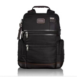 弹道尼龙男士双肩包通勤日常百搭实用复古书包可扩容 黑色/02223681