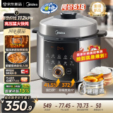 美的（Midea）112KPa小钢炮电压力锅5L双胆高压锅0涂层智能预约家用煲汤煮饭电饭煲4-6人MY-E5830G厨房好物