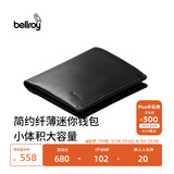 Bellroy澳洲 Note Sleeve 春季新款皮革短夹男士皮夹纤薄机能钱包名片夹 墨黑色（防盗刷）