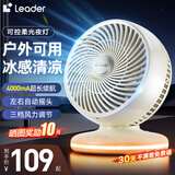 海尔（Haier） 电风扇迷你USB手持充电台式循环扇风扇轻音办公室桌面小型挂壁风扇小型空气循环扇学生宿舍风扇 户外风扇+【氛围灯】充电款LSF-CL101(W)