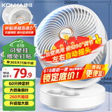 康佳（KONKA）空气循环扇家用风扇台式桌面电风扇轻音节能换气扇宿舍摇头壁挂电扇交流定频小风扇KXHS-1511-P
