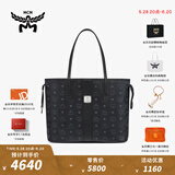 MCM LIZ中号双面子母包通勤单肩包手提包托特包女包电脑包 黑色 中号