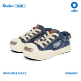 Ouder【许嵩同款】Ouder smiler开口笑帆布鞋圆头丑萌板鞋牛仔大头鞋子 牛仔蓝 37