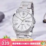 卡西欧（CASIO）手表男 商务休闲简约 指针 防水石英男表520情人节礼物 MTP-1384D-7A