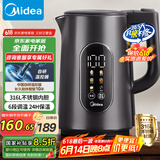 美的（Midea）电热水壶烧水壶316L不锈钢热水壶 1.7升恒温电水壶彩屏触控保温水壶自动断电SHE1750
