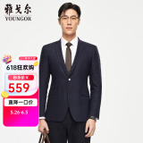 雅戈尔（YOUNGOR）西服男229款两粒单排扣后中开衩商务西服套西单上衣 VOHQ250010FCY上衣 L 175/96A