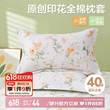 博洋家纺纯棉枕套印花枕芯套枕头套对枕套花逸一对装48*74cm