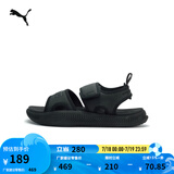 彪马（PUMA）缓震中底魔术贴透气凉鞋男女夏季休闲拖鞋SANDAL395429 黑色-黑色-01 39