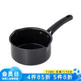NITORI宜得利家居 家用煮泡面锅牛奶锅一人日式小锅煤气不粘雪平锅 黑色 14cm 14cm