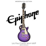 epiphone电吉他LP Classic worn WVP紫色渐变哑光新手进阶易普锋美国品牌