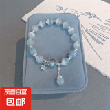 蝴蝶仿猫眼石小众月光白石手串女友闺蜜情侣饰品 星星款猫眼石手链