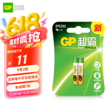 超霸（GP）9号2粒 碱性电池适用于电子玩具/手写笔/蓝牙耳机/医疗仪器/电动工具等 25A/AAAA商超同款