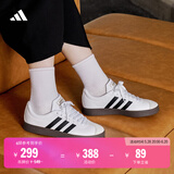 adidas「T头鞋」VL COURT复古休闲板板鞋德训鞋男女阿迪达斯轻运动   白色/黑色/灰色   42