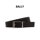 巴利BALLY 男士针扣牛皮腰带皮带 黑色 宽3.5CM  110cm送男友礼物