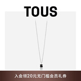 TOUS 桃丝熊925银小熊项链轻奢小众简约情侣礼物叠戴 黑色 黑玛瑙