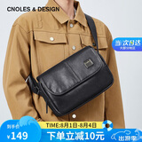 蔻一（Cnoles）休闲百搭男包单肩男士斜挎包男款商务大容量9.7英寸ipad背包生日礼物送爸爸男朋友老公实用