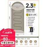 原始人睡袋成人户外露营大人冬季冬天加厚防寒被子隔脏四季通用款 2.3Kg【过夜防寒款】岩灰左