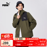 彪马（PUMA）男子修身山系户外机能风运动拉链连帽梭织夹克外套848287 橄榄绿-02 XL (185/104A)