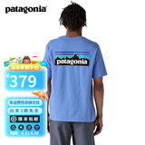 巴塔哥尼亚（Patagonia）男女情侣通勤短袖夏季P-6 Logo混纺棉休闲潮流户外透气T恤 38504 ABNB XL