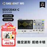 鼎阳（SIGLENT）SDS1204X-C 数字示波器 200MHz带宽 4通道 1G采样家用