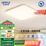 欧普（OPPLE）全光谱64瓦护眼卧室灯智能LED照明灯具简约方卧包安装 方卧