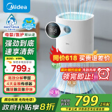 美的（Midea）医护级母婴级空气净化器除甲醛宠物除异味烟味消毒机家用卧室过敏源除螨滤芯新风机 【大空间速净化】KJ600G-RX600