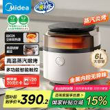 美的（Midea）空气炸锅炎烤 双热源远红外增香 家用全自动 可视不用翻面 蒸烤一体 实用大容量6L KZS6096XM