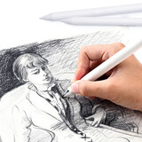 马可（MARCO）纸擦笔3支装素描纸笔擦笔绘画专用涂抹笔学生美院刻画细节与暗部笔ZCB-3H速写马克笔绘画