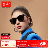 雷朋（RayBan）太阳镜大框眼镜修饰显脸小户外防晒墨镜0RB4392D礼物 601/87黑色镜框深灰色镜片 尺寸66