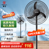 华生（Wahson）电风扇家用落地扇交流定频电扇立式工业扇18吋牛角扇低噪大风量宿舍办公车间商用强力风扇FS-D1806