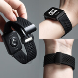 iboann适用小米手环9Pro表带网孔磁吸扣小米8Pro手环腕带液态硅胶通用红米WATCH5手表带watch4夏季配件