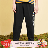 Classic Teddy精典泰迪儿童裤子男女童防蚊裤夏季宝宝纯棉薄款长裤 黑色 110 