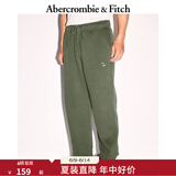 ABERCROMBIE & FITCH男装24春秋经典小麋鹿美式baggy风抓绒运动卫裤长裤KI134-4099 绿色 M (180/80A)
